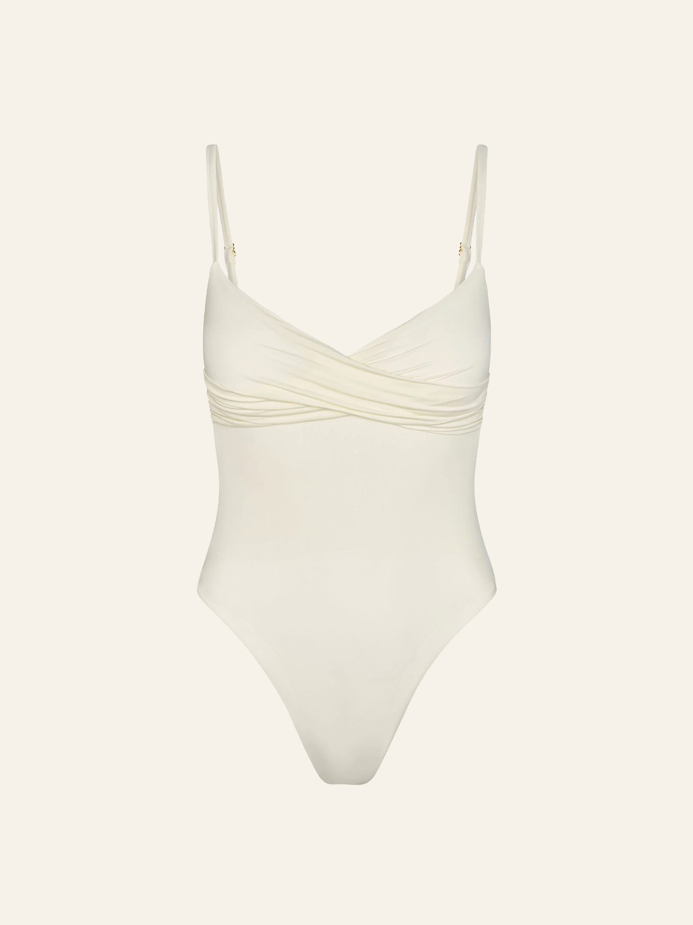 Valencia Crossover One Piece in Ivory | Safiya Swim